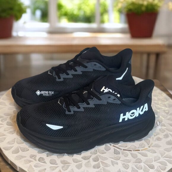 HOKA Clifton 9 GTX Supportive GORE-TEX Waterproof Running Shoes Women’s 7.5 NEW - Picture 1 of 13